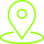 Green location pin icon on a map
